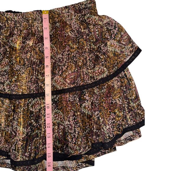 Allison New York Black & Gold Ruffled Two-Piece Mini Skirt Set Size XS - Picture 13 of 16